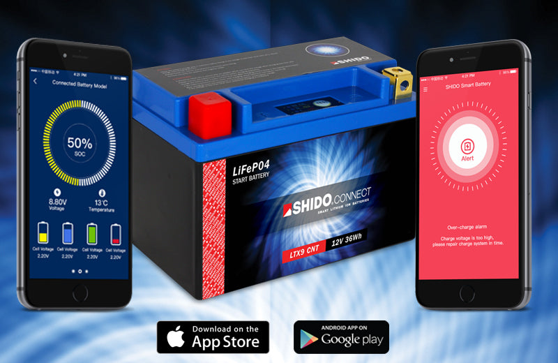 Shido connect motorcycle lithium battery
