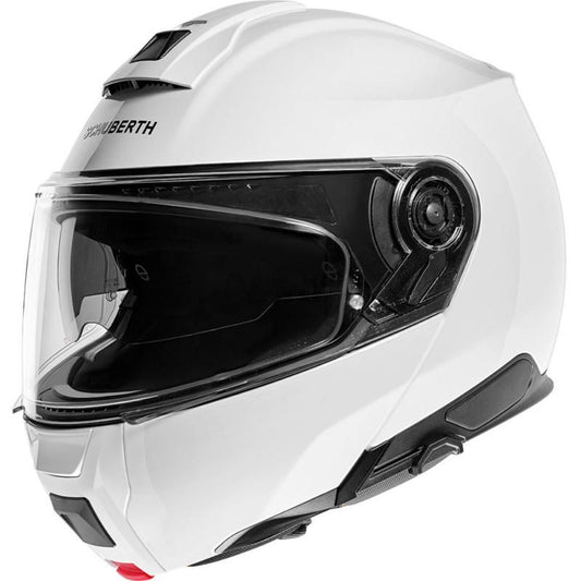 Schuberth C5 Gloss White Modular Flip Front Motorcycle Helmet - New for 2023/2024 - Averys Motorcycles