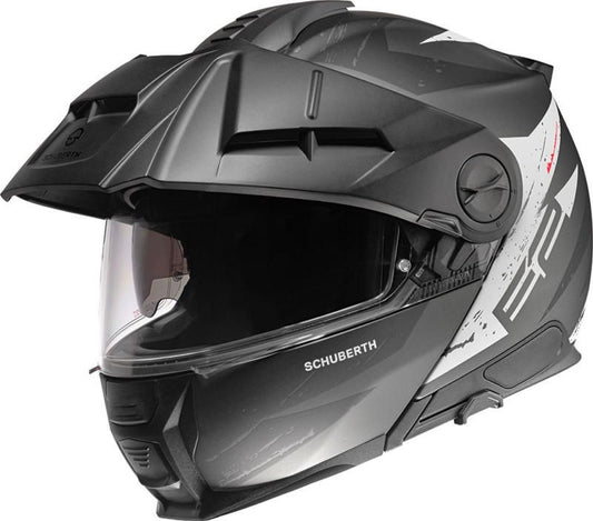 Schuberth E2 Explorer Black & Anthracite Adventure Flip Front Motorcycle Helmet - New for 2023/2024 - Averys Motorcycles