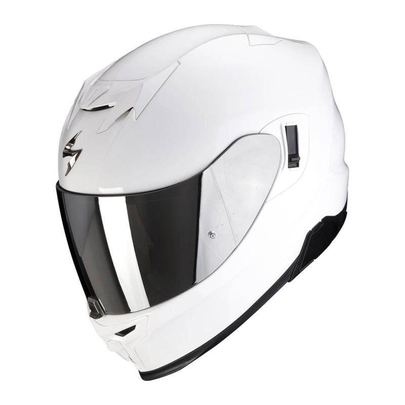 Scorpion Exo 520 Evo Gloss White Motorcycle Helmet - New for 2023/2024 - Averys Motorcycles
