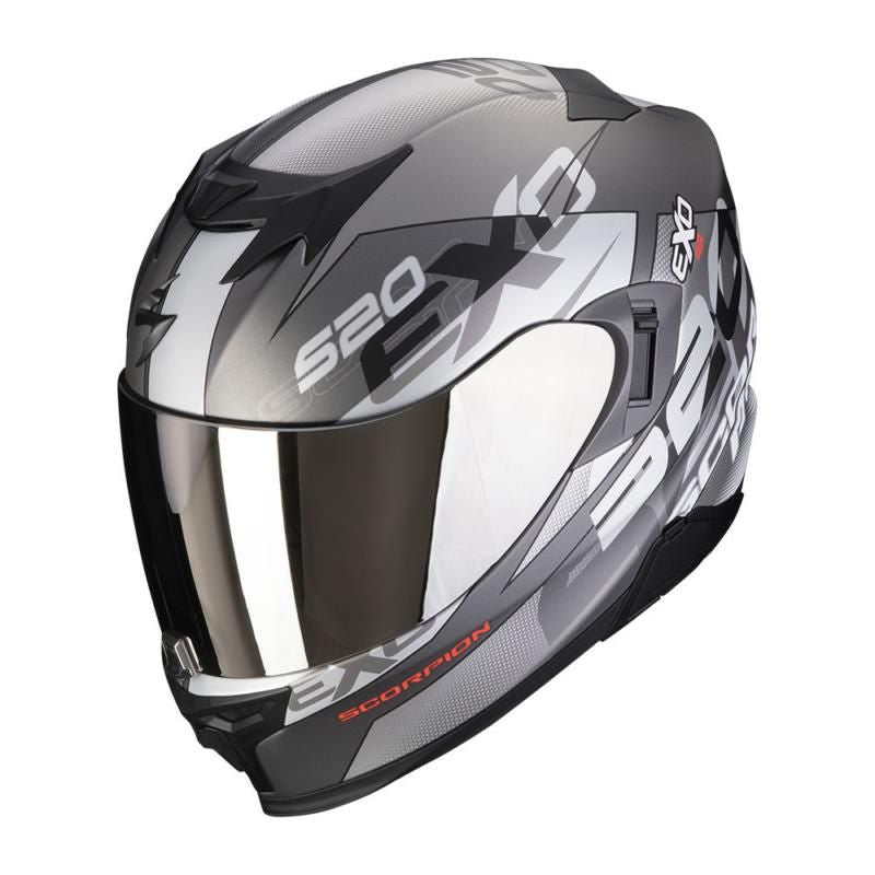 Scorpion Exo 520 Evo Cover Silver Motorcycle Helmet - New for 2023/2024 - Averys Motorcycles
