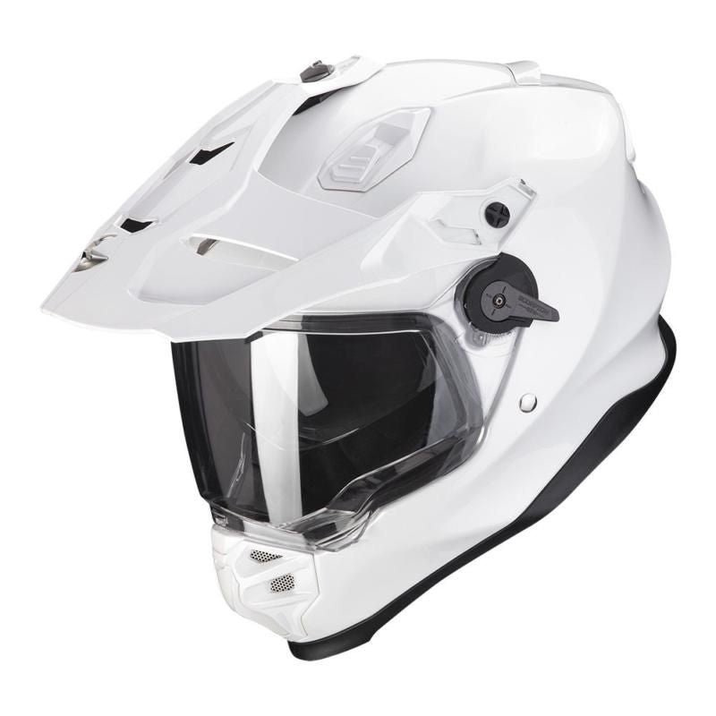 Scorpion Exo ADF-9000 Pearl White Adventure Touring Motorcycle Helmet - New for 2023/2024 - Averys Motorcycles
