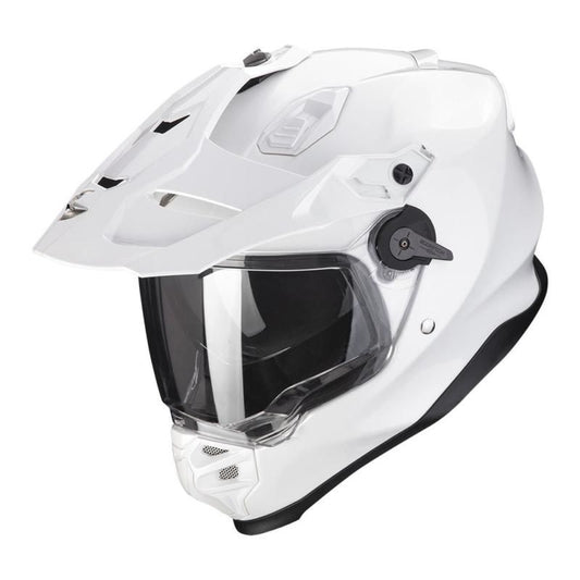 Scorpion Exo ADF-9000 Pearl White Adventure Touring Motorcycle Helmet - New for 2023/2024 - Averys Motorcycles