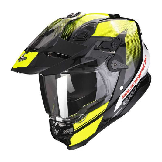 Scorpion Exo ADF-9000 Trail Black & Yellow Adventure Touring Motorcycle Helmet - New for 2023/2024 - Averys Motorcycles