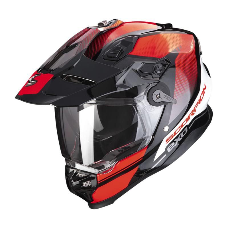 Scorpion Exo ADF-9000 Trail Black &amp; Red Adventure Touring Motorcycle Helmet - New for 2023/2024 - Averys Motorcycles