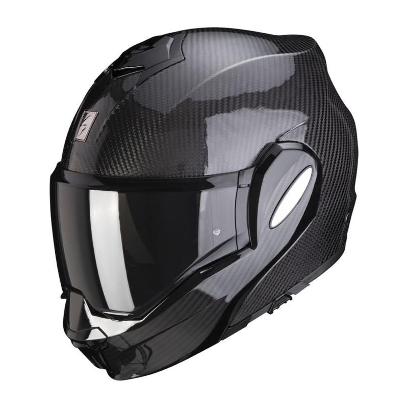 Scorpion Exo Tech Evo Gloss Carbon Fobre Motorcycle Helmet - New for 2023/2024 - Averys Motorcycles