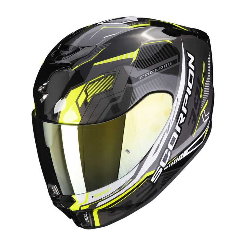 Scorpion Exo 391 Haut Black & Yellow Motorcycle Helmet - New for 2023/2024 - Averys Motorcycles