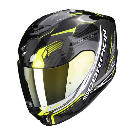 Scorpion Exo 391 Haut Black & Yellow Motorcycle Helmet - New for 2023/2024 - Averys Motorcycles