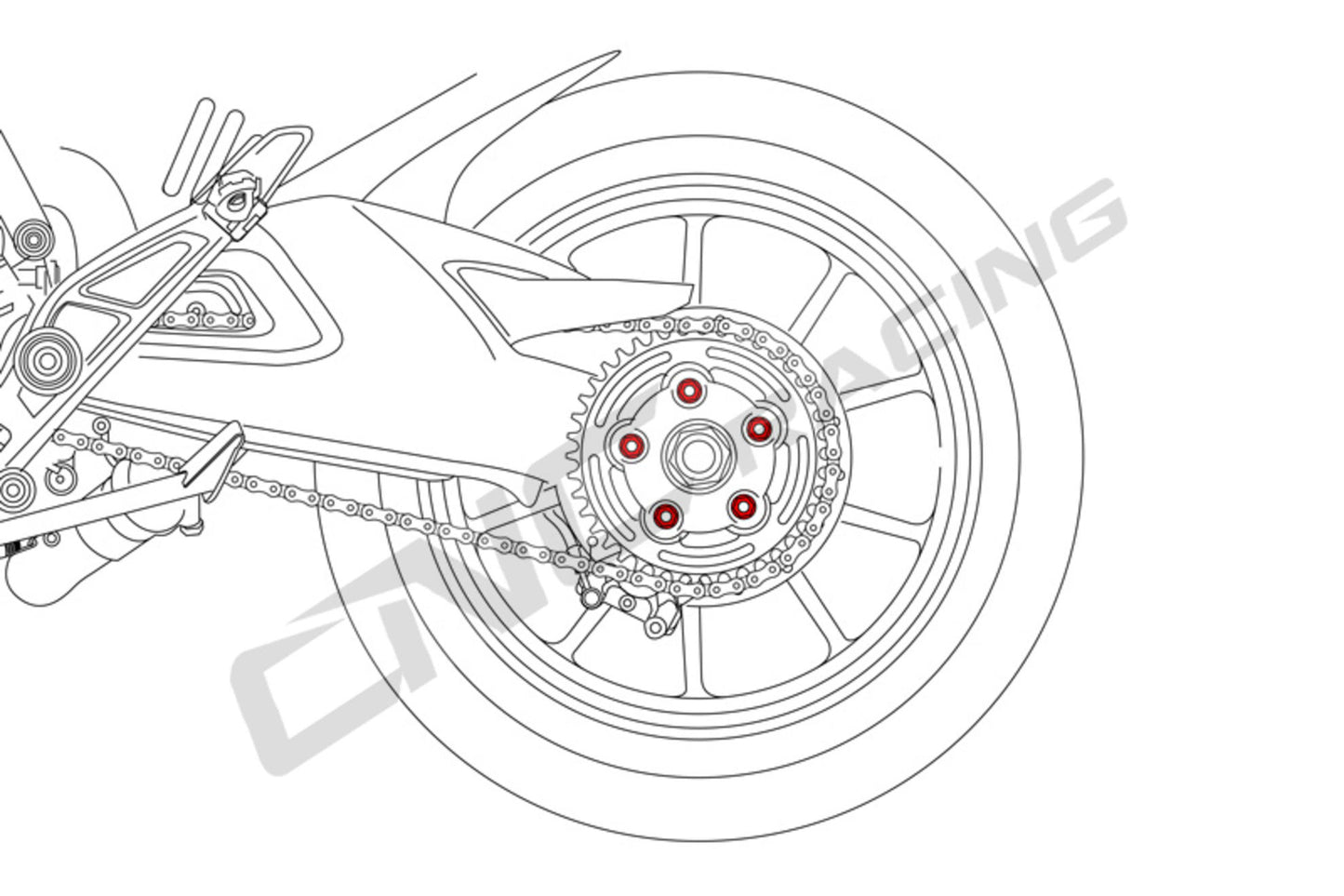 Ducati - Sprocket Nuts - Averys Motorcycles